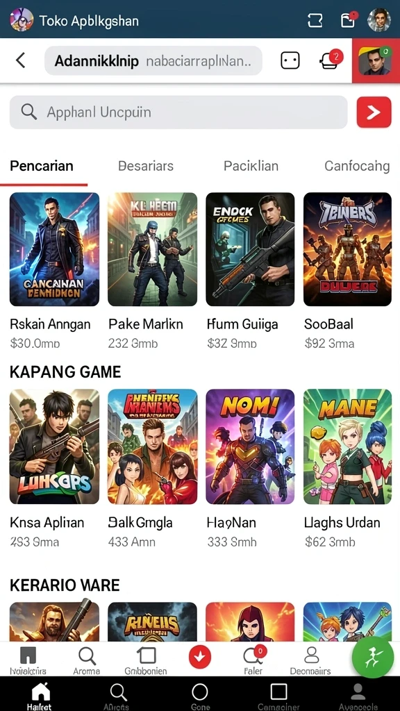 Tampilan awal yang penuh warna dan menarik.