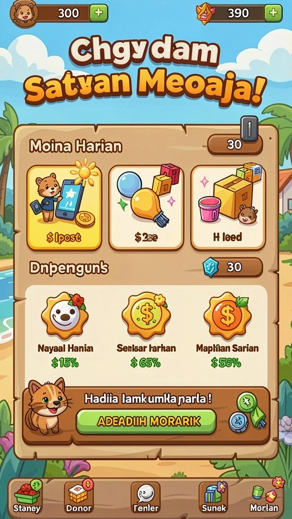 Beragam level dengan tantangan yang berbeda-beda.