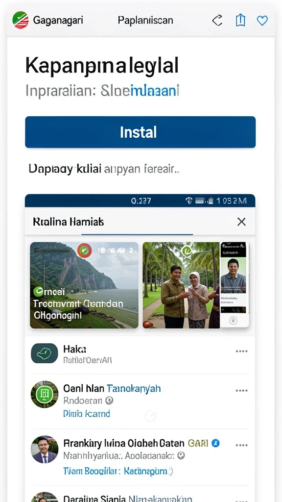 Tampilan antarmuka awal yang menarik dan mudah dipahami.