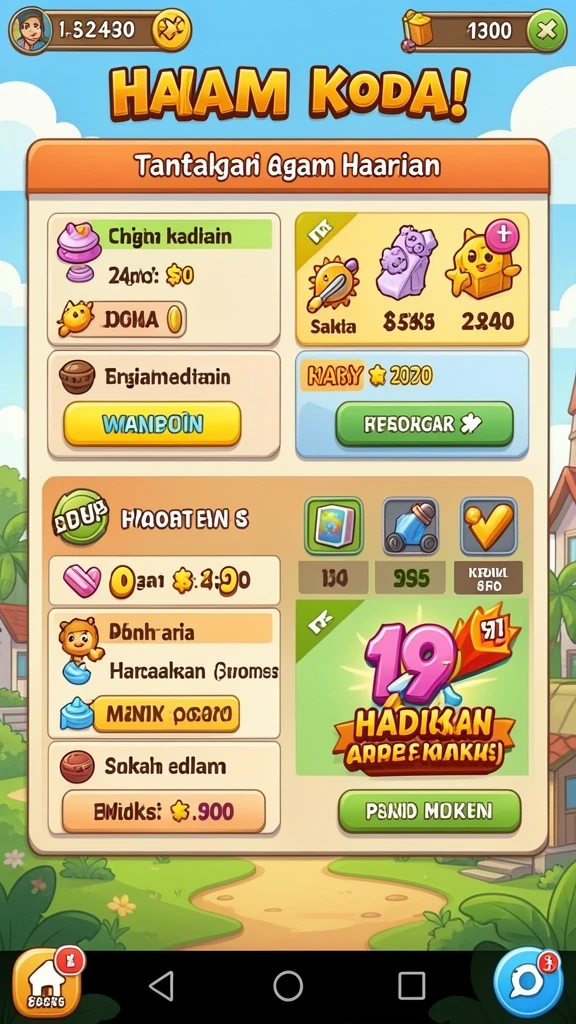 Tampilan antarmuka pengguna yang intuitif dan menarik.