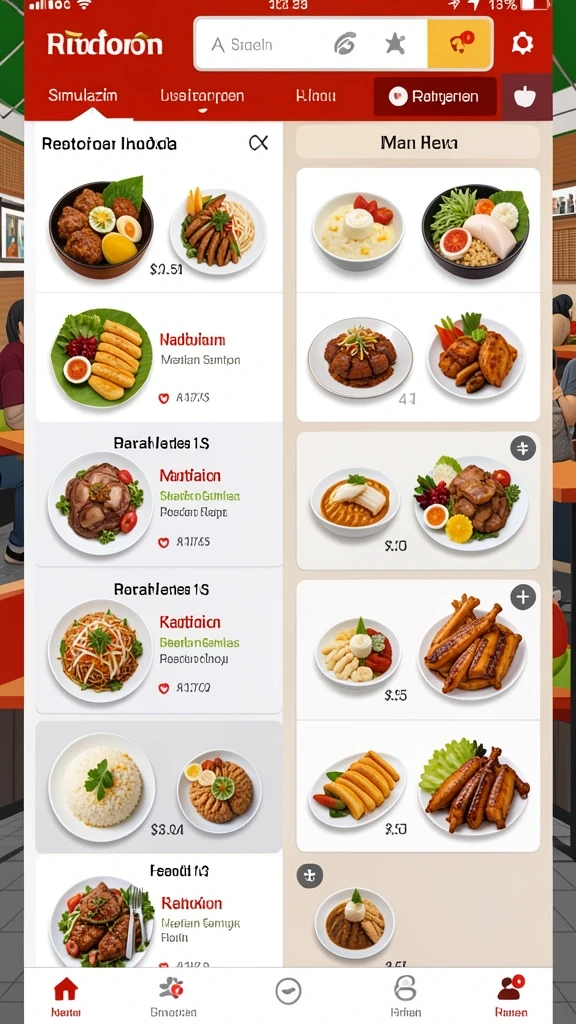 Tampilan menu utama NEOPARTY yang menarik.