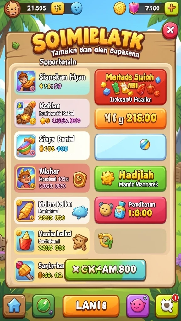 Tampilan permainan slot yang menarik dan interaktif.