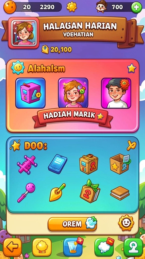 Berbagai karakter unik dengan kemampuan yang berbeda.