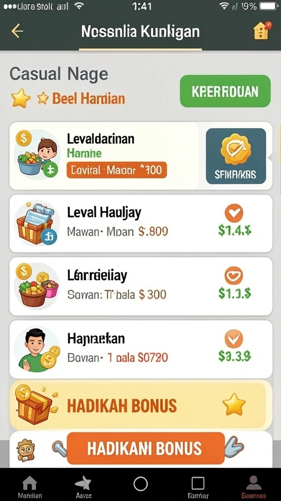 Tampilan awal yang menarik dan mudah dimengerti.