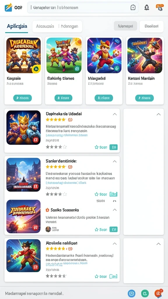 Tangkapan layar menampilkan menu utama yang menarik.