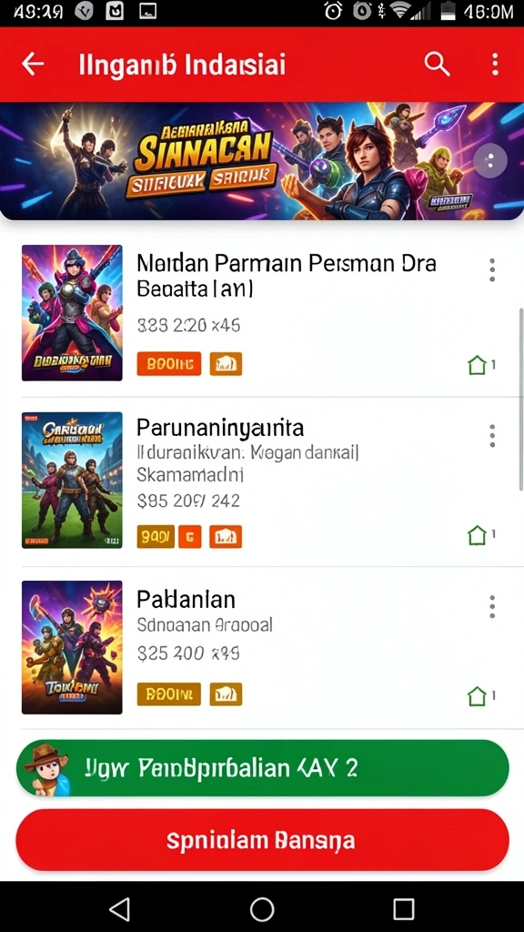 Beragam permainan slot dengan grafis menawan.